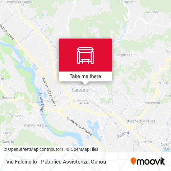 Via Falcinello - Pubblica Assistenza map
