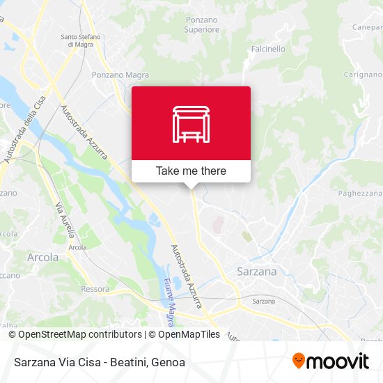 Sarzana Via Cisa - Beatini map