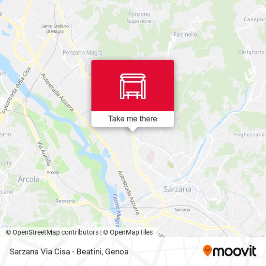 Sarzana Via Cisa - Beatini map