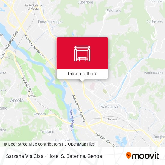 Sarzana Via Cisa - Hotel S. Caterina map