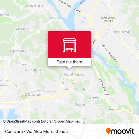 Canevaro - Via Aldo Moro map