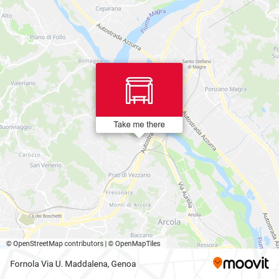 Fornola Via U. Maddalena map