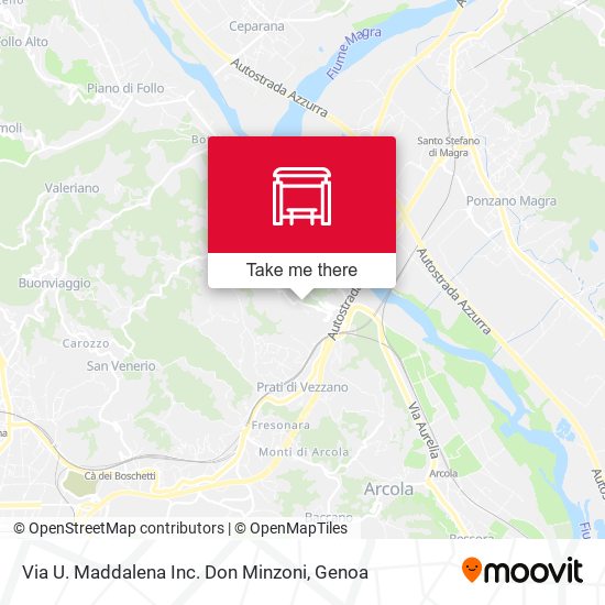 Via U. Maddalena Inc. Don Minzoni map