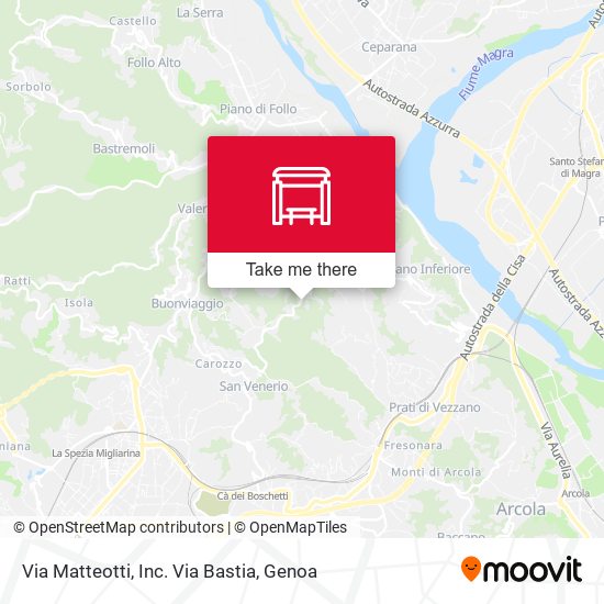 Via Matteotti, Inc. Via Bastia map