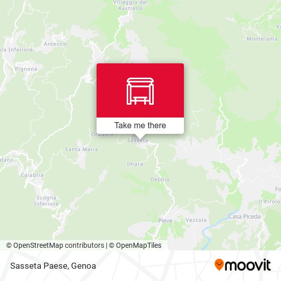 Sasseta Paese map
