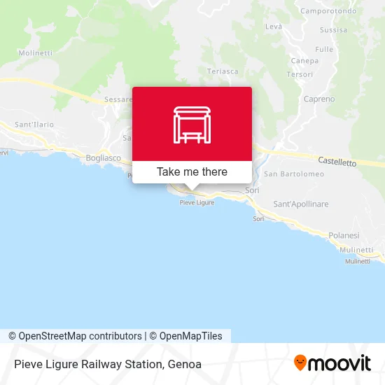 Pieve Ligure Railway Station map