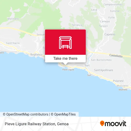 Pieve Ligure Railway Station map