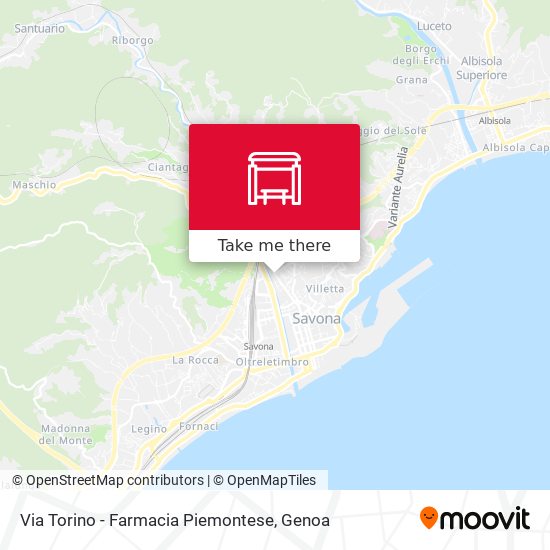 Via Torino - Farmacia Piemontese map