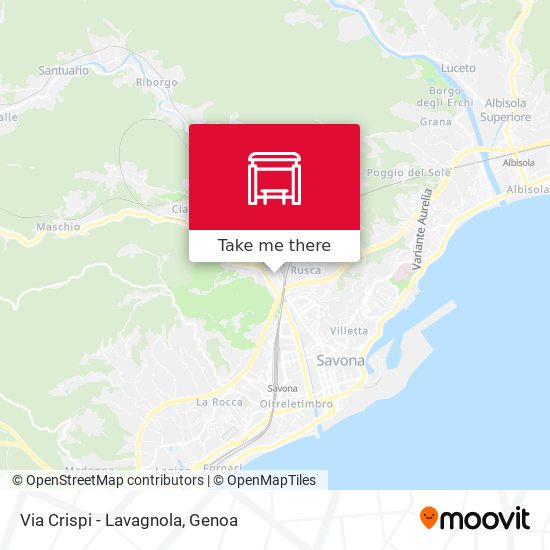 Via Crispi - Lavagnola map