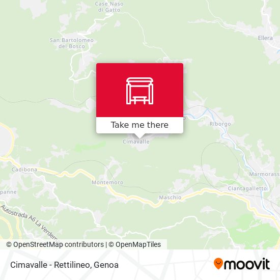 Cimavalle - Rettilineo map