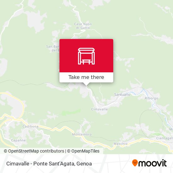 Cimavalle - Ponte Sant'Agata map