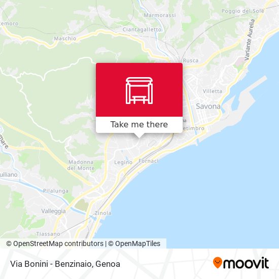 Via Bonini - Benzinaio map
