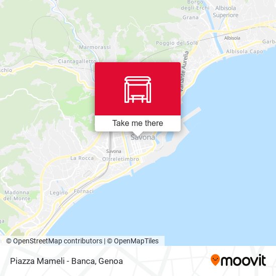 Piazza Mameli - Banca map
