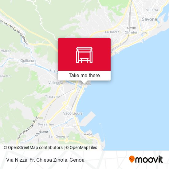 Via Nizza, Fr. Chiesa Zinola map