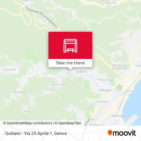 Quiliano - Via 25 Aprile 1 map
