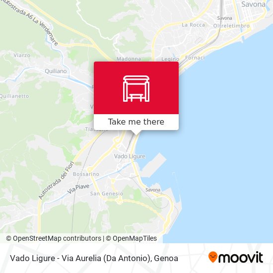 Vado Ligure - Via Aurelia (Da Antonio) map