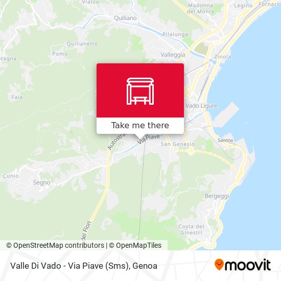 Valle Di Vado - Via Piave (Sms) map