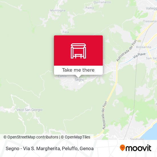 Segno - Via S. Margherita, Peluffo map