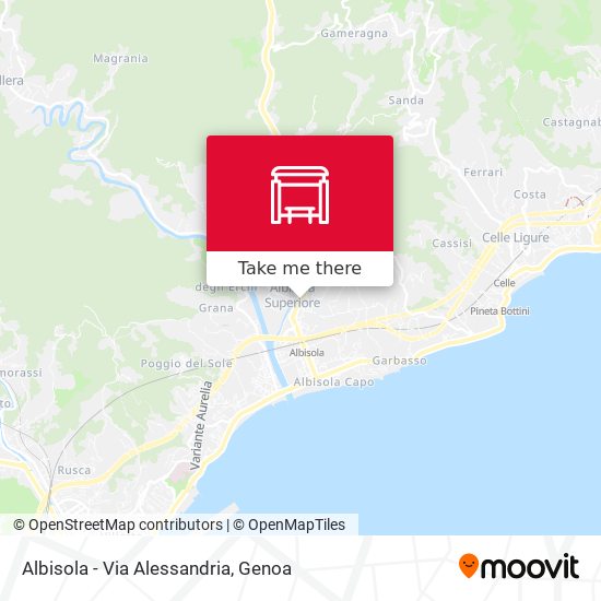 Albisola - Via Alessandria map