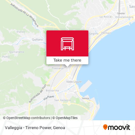 Valleggia - Tirreno Power map