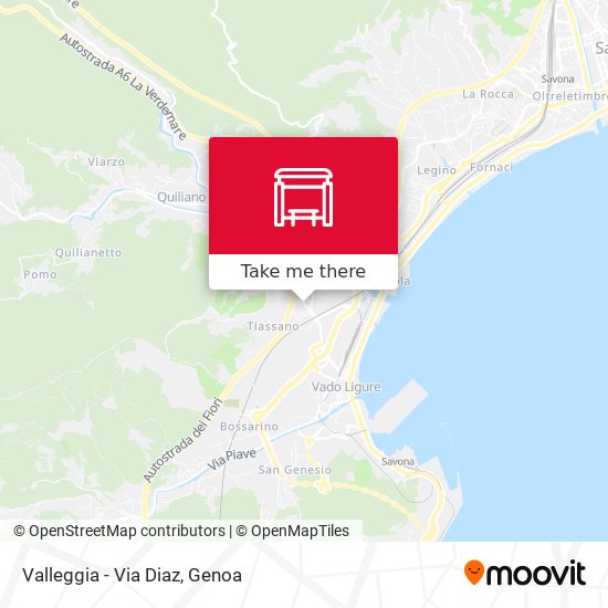 Valleggia - Via Diaz map