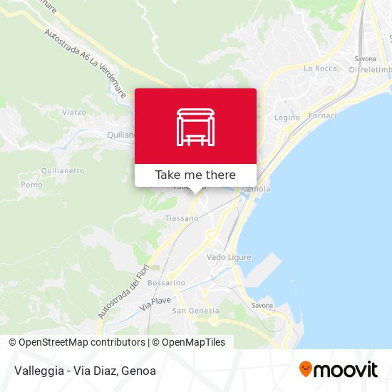 Valleggia - Via Diaz map
