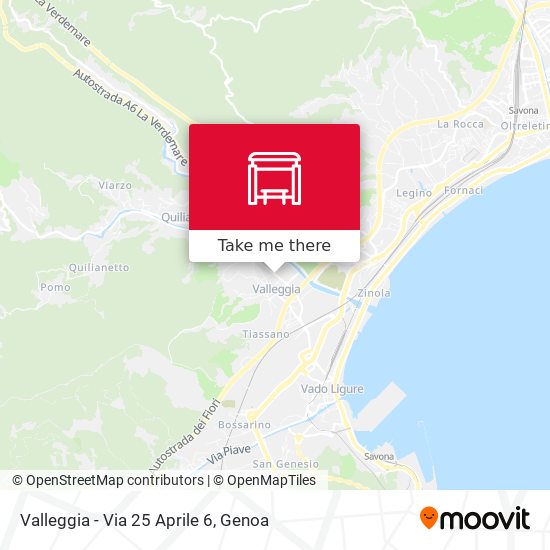 Valleggia - Via 25 Aprile 6 map