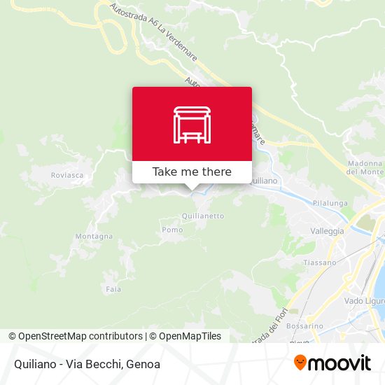 Quiliano - Via Becchi map