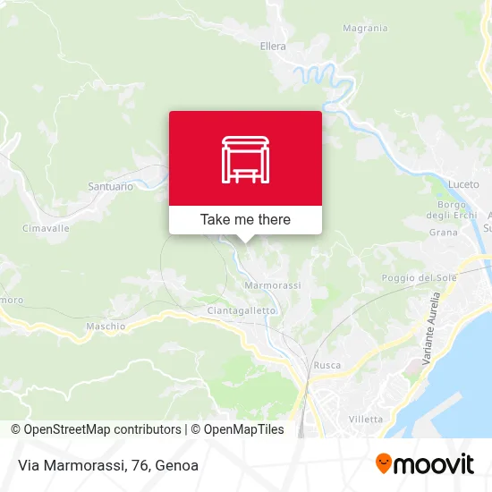 Via Marmorassi, 76 map