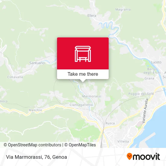 Via Marmorassi, 76 map