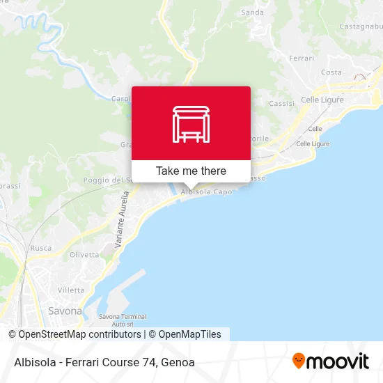 Albisola - Ferrari Course 74 map