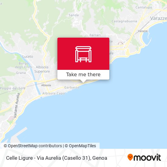 Celle Ligure - Via Aurelia (Casello 31) map
