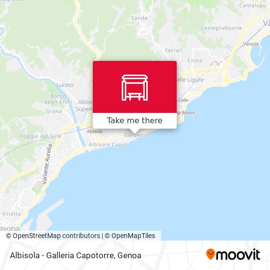 Albisola - Galleria Capotorre map