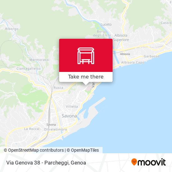 Via Genova 38 - Parcheggi map