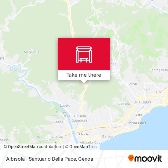 Albisola - Santuario Della Pace map