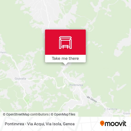 Pontinvrea - Via Acqui, Via Isola map
