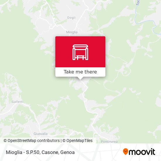 Mioglia - S.P.50, Casone map
