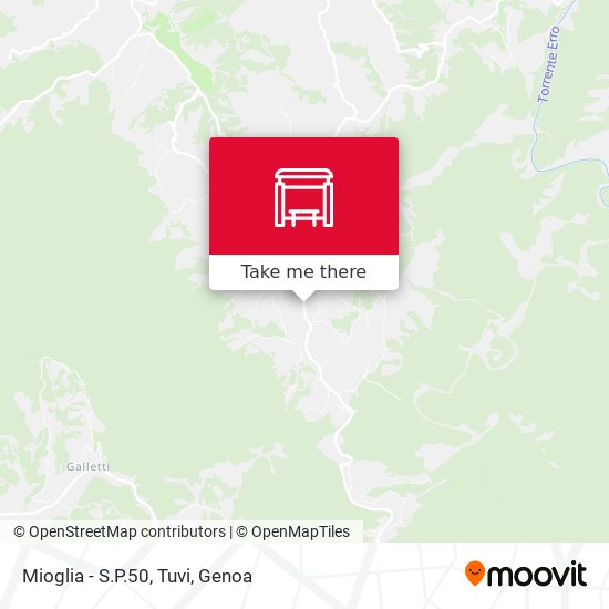 Mioglia - S.P.50, Tuvi map
