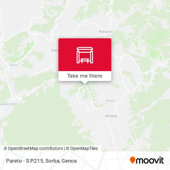 Pareto - S.P.215, Sorba map