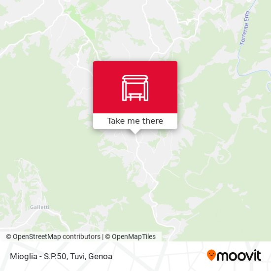 Mioglia - S.P.50, Tuvi map