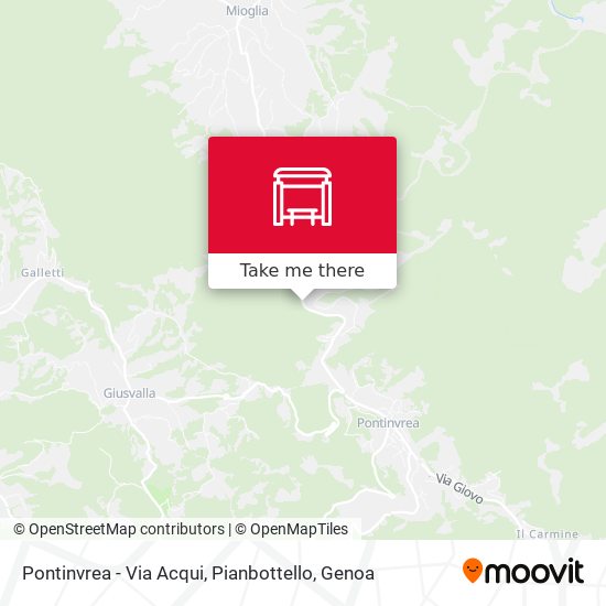 Pontinvrea - Via Acqui, Pianbottello map