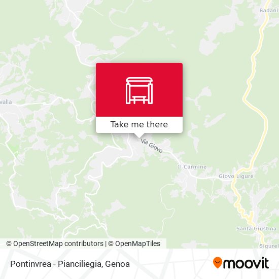 Pontinvrea - Pianciliegia map
