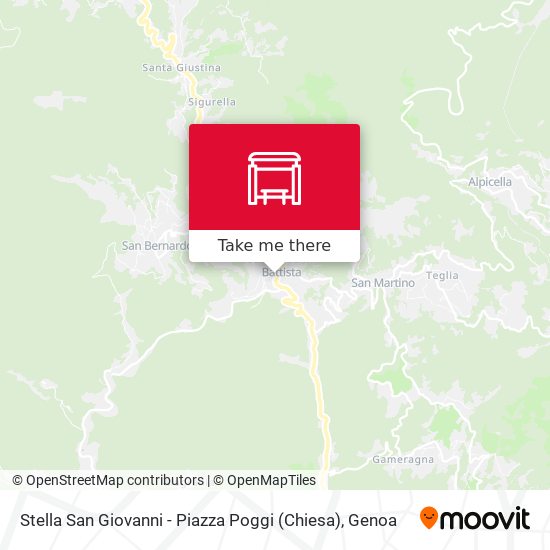 Stella San Giovanni - Piazza Poggi (Chiesa) map
