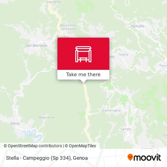 Stella - Campeggio (Sp 334) map