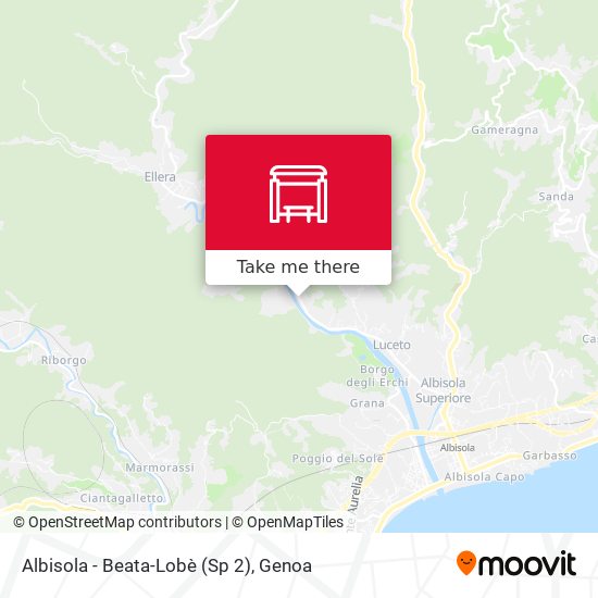 Albisola - Beata-Lobè (Sp 2) map