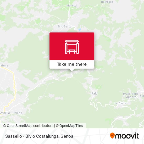 Sassello - Bivio Costalunga map