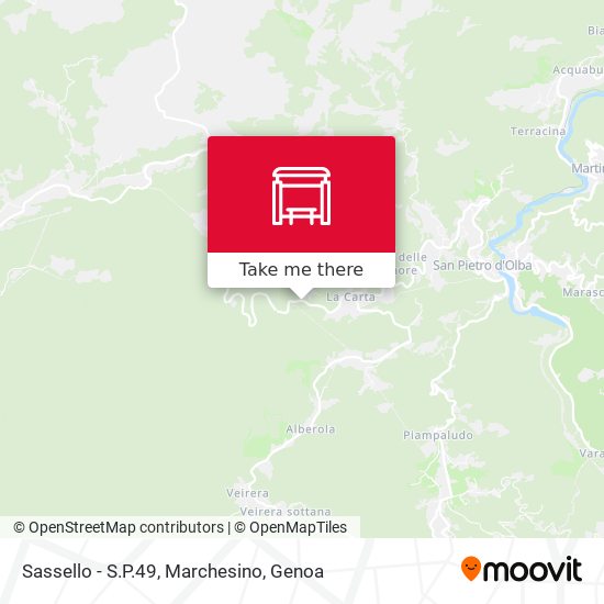 Sassello - S.P.49, Marchesino map