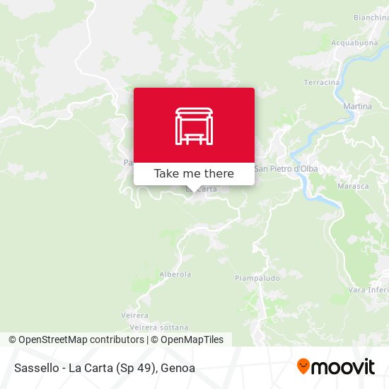 Sassello - La Carta (Sp 49) map