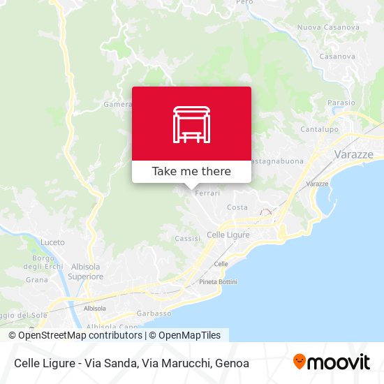 Celle Ligure - Via Sanda, Via Marucchi map