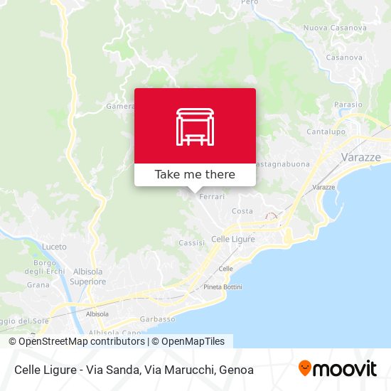 Celle Ligure - Via Sanda, Via Marucchi map